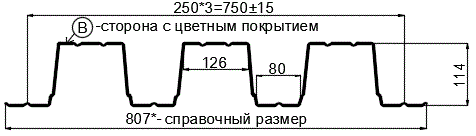 Фото: Профнастил Н114 х 750 - B (ПЭ-01-9003-0.8) в Реутове