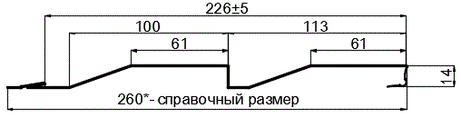 Фото: Сайдинг МП СК-14х226 (ПЭ-01-3011-0.4±0.08мм) в Реутове