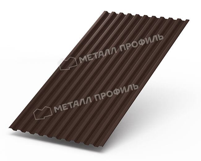 Профнастил С21 х 1000 - B (Steelmatt-20-8017-0.4±0.08мм) в Реутове