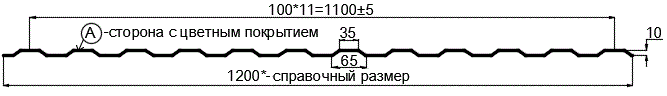 Фото: Профнастил МП10 х 1100 - A (ПЭ-01-3011-0.45) в Реутове