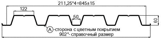 Фото: Профнастил Н60 х 845 - A (VikingMP E-20-7016-0.5) в Реутове