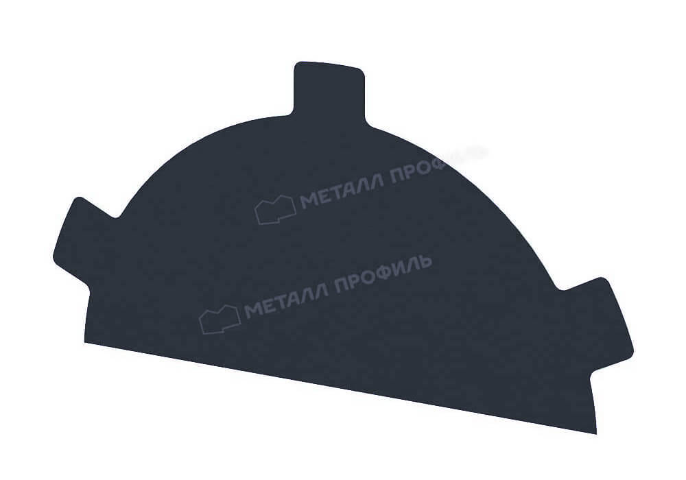 Заглушка конька круглого простая (VikingMP-01-7016-0.45)