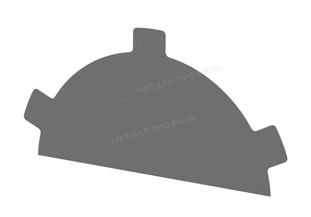 Заглушка конька круглого простая NormanMP (ПЭ-01-9006-0.5)