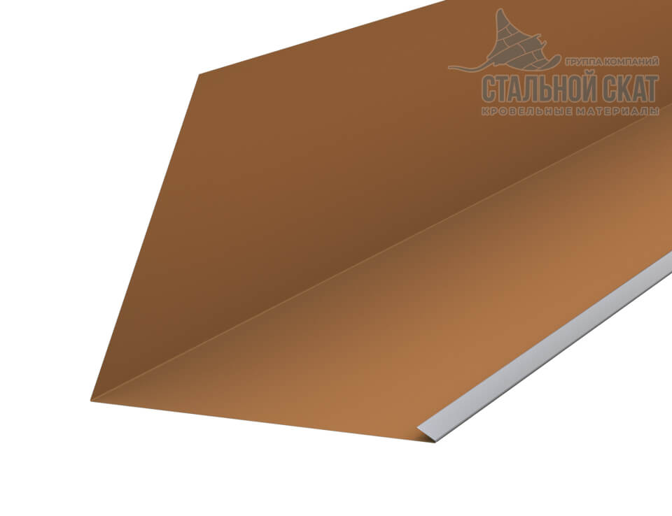 Планка примыкания верхняя к трубе FASTCLICK 250х240х2000 (PURMAN-20-Argillite-0.5)