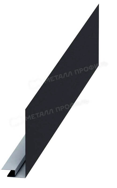 Планка карнизного свеса сложная 185х50х2000 (VALORI-20-DarkGrey-0.5)